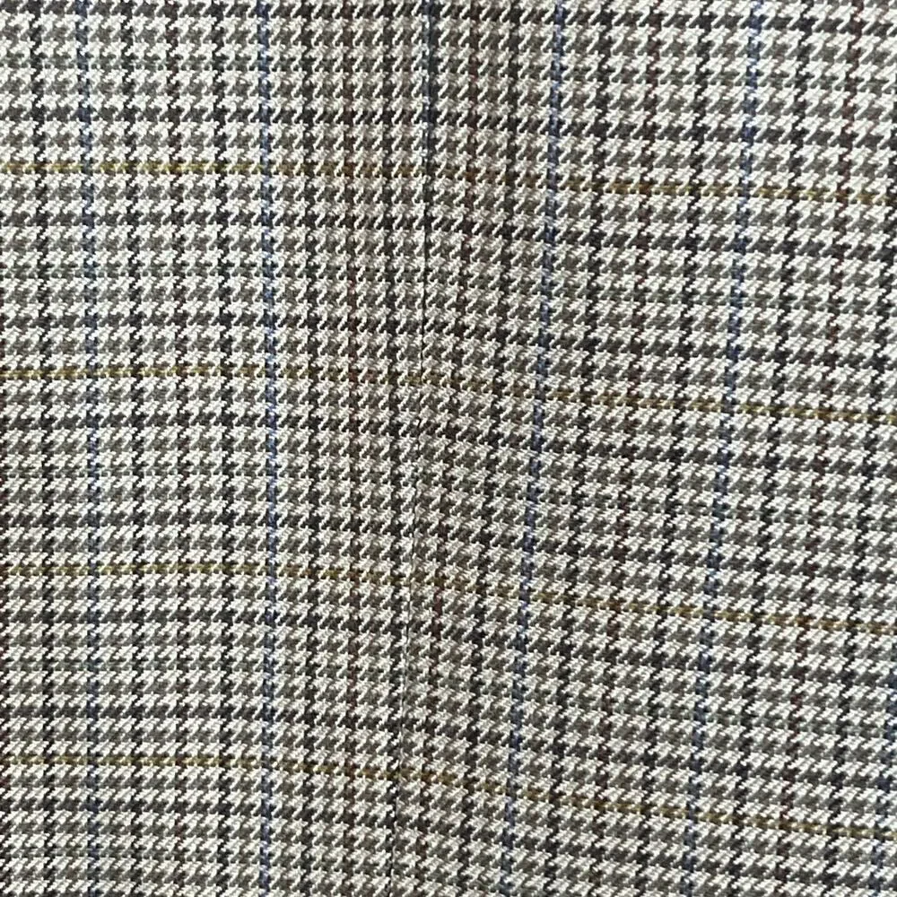 Bert Pulitzer Silk Wool Jacket Beige Multicolor Houndstooth Blazer Men’s Sz 46L